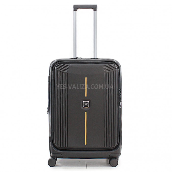 Чемодан средний M полипропилен чёрный 68х45х27+5/85л/4.2кг/Airtex 647, фото 1