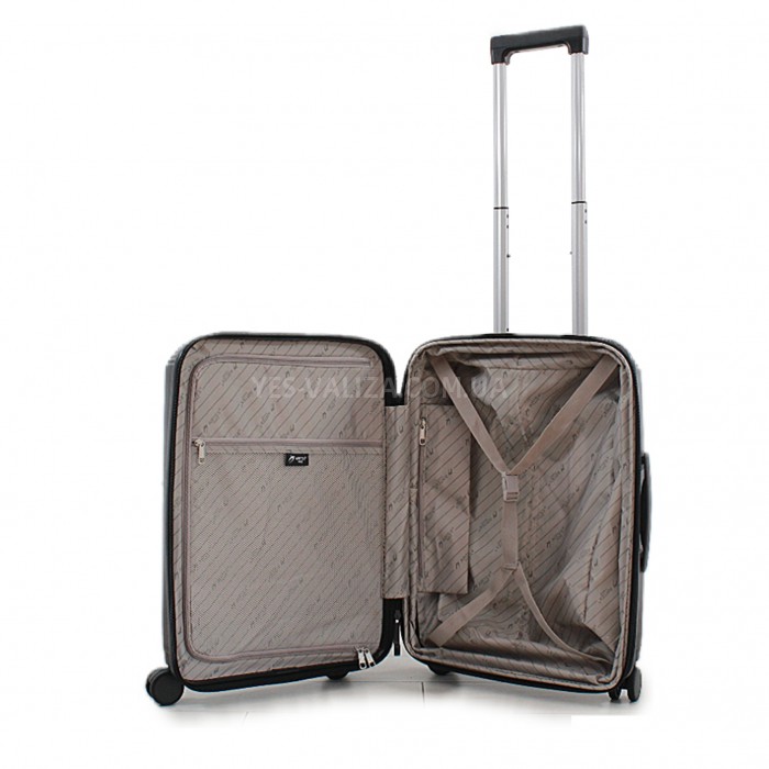 Валіза ручна поклажа S поліпропілен чорна 55х38х24+5/50л/3.4кг/Airtex, фото 13