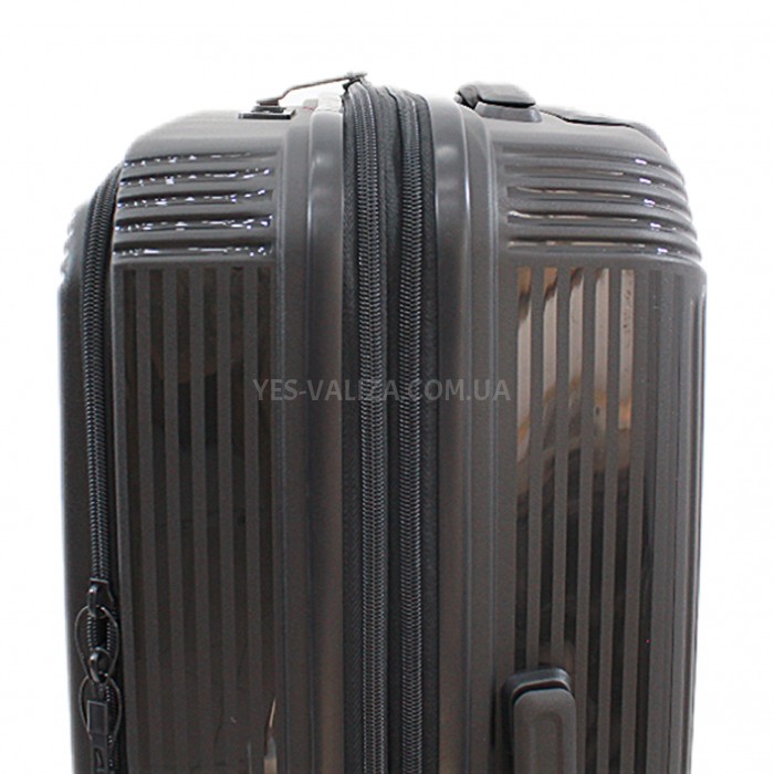 Чемодан ручная кладь S полипропилен чёрный 55х38х24+5/50л/3.4кг/Airtex, фото 9