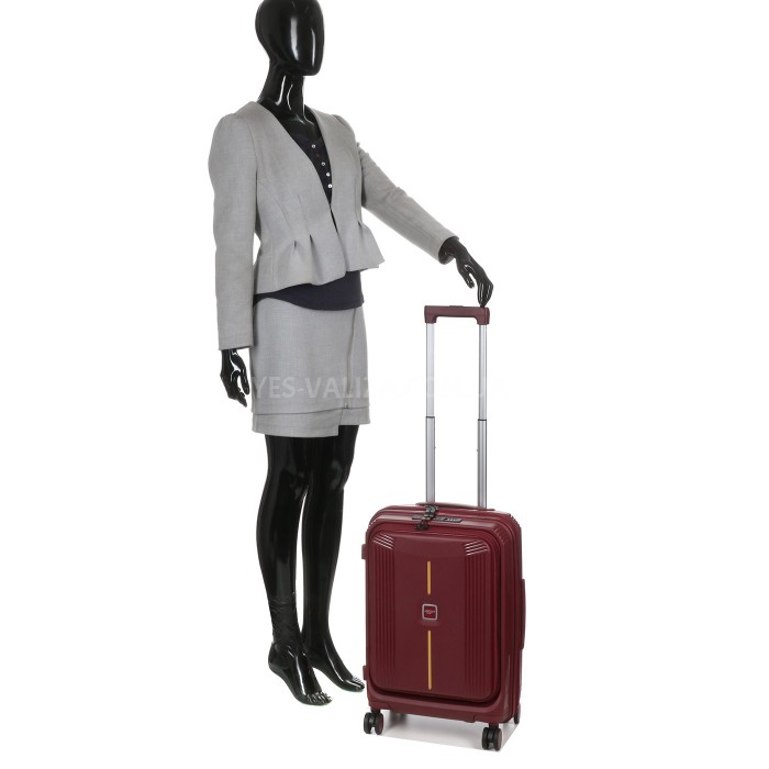 Чемодан ручная кладь S полипропилен бордо 55х38х24+5/50л/3.4кг/Airtex, фото 18