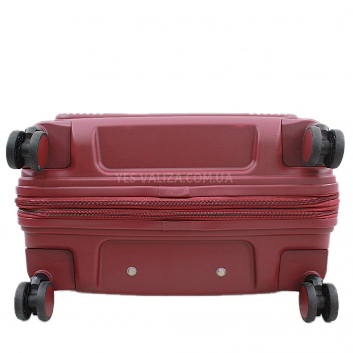 Чемодан ручная кладь S полипропилен бордо 55х38х24+5/50л/3.4кг/Airtex, фото 7