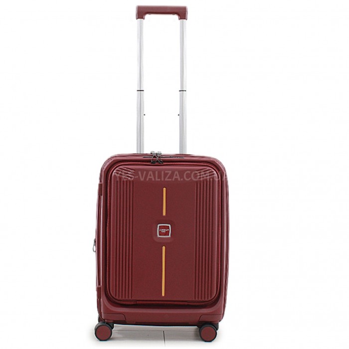 Чемодан ручная кладь S полипропилен бордо 55х38х24+5/50л/3.4кг/Airtex, фото 1
