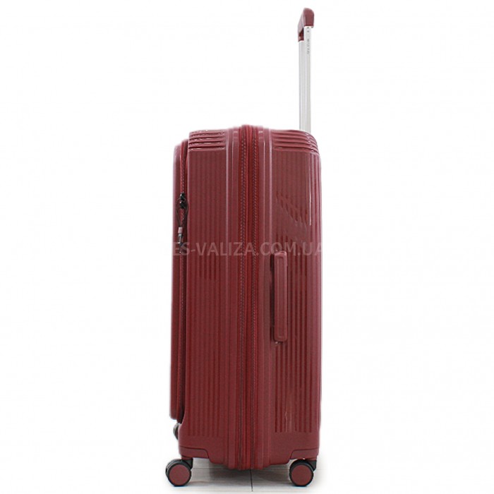 Валіза велика L поліпропілен бордо 76х53х31+5/129л/5.4кг/Airtex 647, фото 4