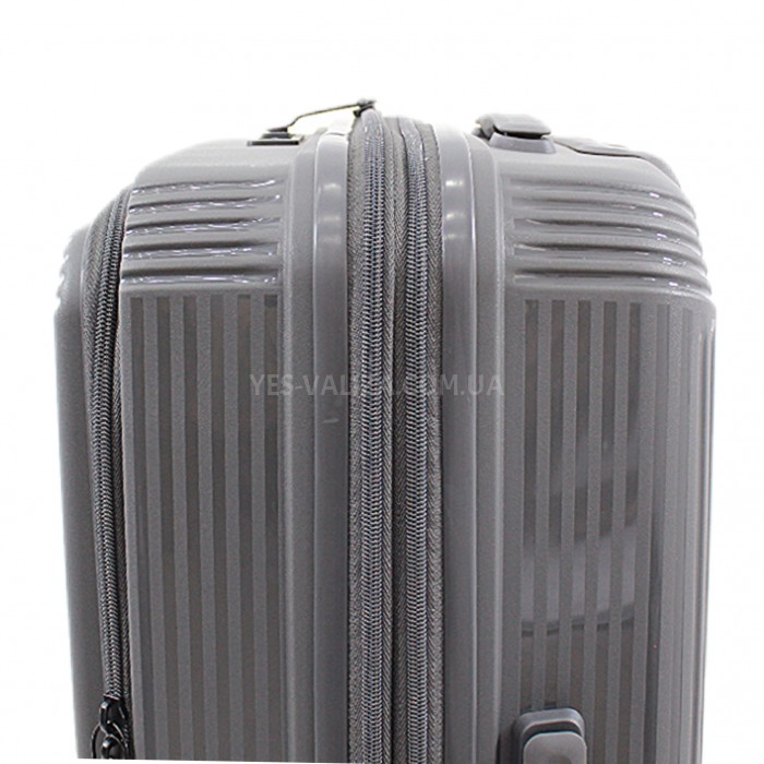 Валіза ручна поклажа S поліпропілен сіра 55х38х24+5/50л/3.4кг/Airtex, фото 8