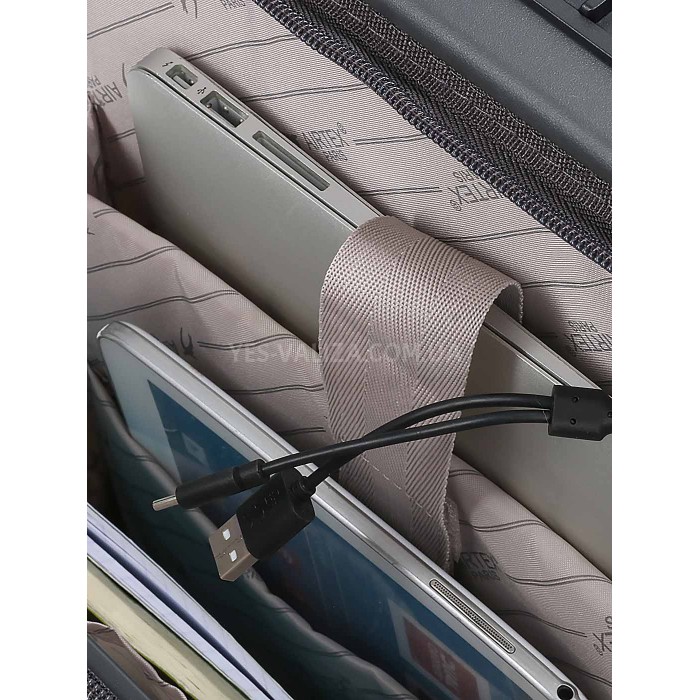 Валіза ручна поклажа S поліпропілен сіра 55х38х24+5/50л/3.4кг/Airtex, фото 11