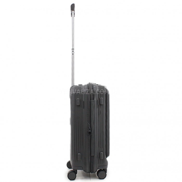 Чемодан ручная кладь S полипропилен серый 55х38х24+5/50л/3.4кг/Airtex, фото 5