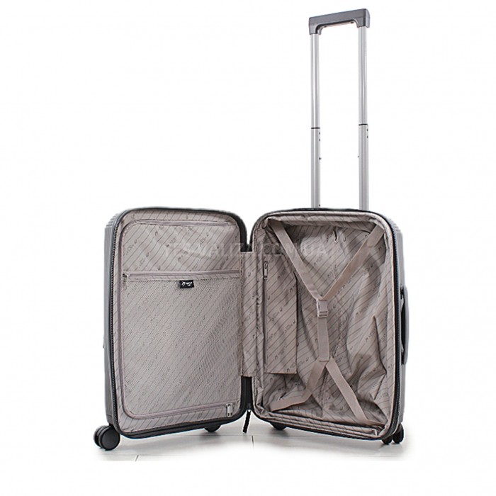 Валіза ручна поклажа S поліпропілен сіра 55х38х24+5/50л/3.4кг/Airtex, фото 14