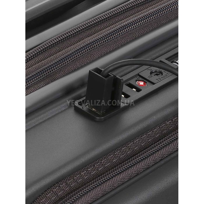 Валіза ручна поклажа S поліпропілен сіра 55х38х24+5/50л/3.4кг/Airtex, фото 10