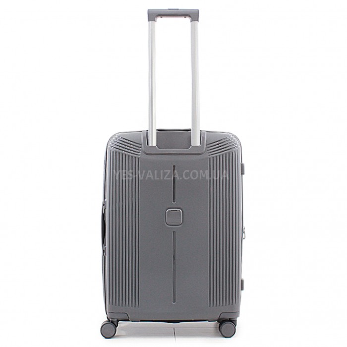 Чемодан средний M полипропилен серый 68х45х27+5/85л/4.2кг/Airtex 647, фото 3