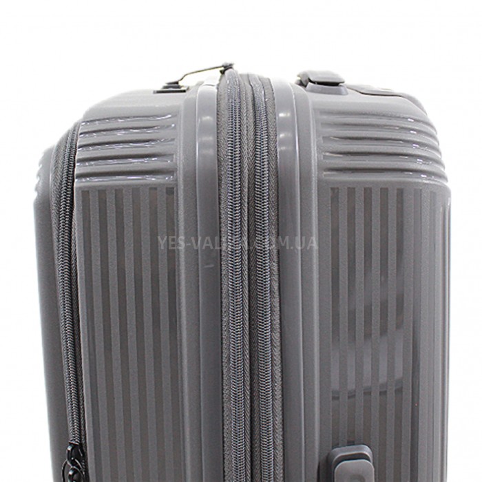 Валіза середня M поліпропілен сіра 68х45х27+5/85л/4.2кг/Airtex 647, фото 8