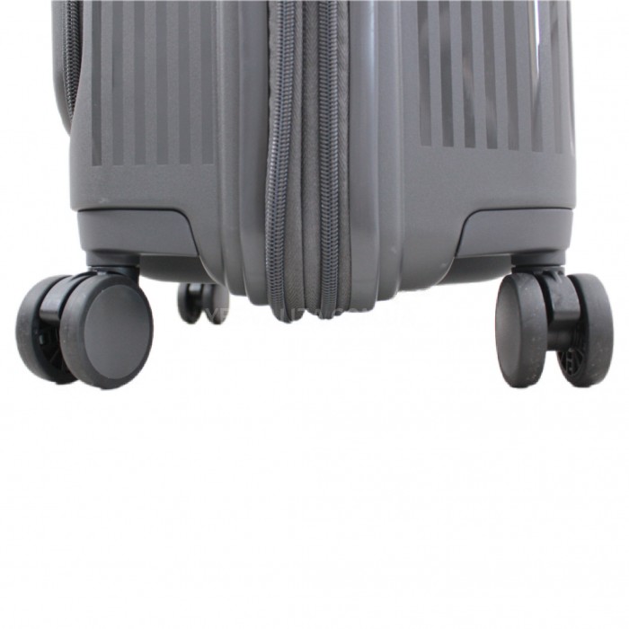 Валіза середня M поліпропілен сіра 68х45х27+5/85л/4.2кг/Airtex 647, фото 9