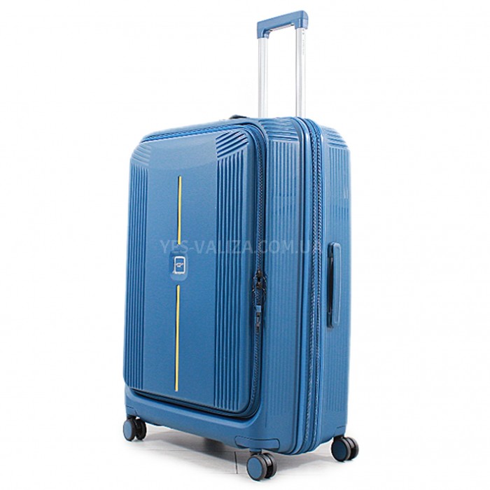 Чемодан большой L полипропилен синий 76х53х31+5/129л/5.4кг/Airtex 647, фото 2