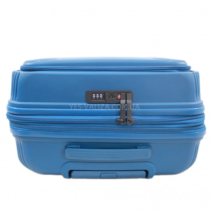 Чемодан большой L полипропилен синий 76х53х31+5/129л/5.4кг/Airtex 647, фото 6