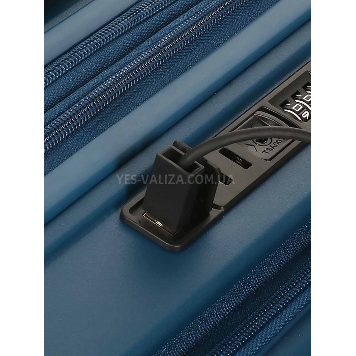 Валіза ручна поклажа S поліпропілен синя 55х38х24+5/50л/3.4кг/Airtex, фото 10
