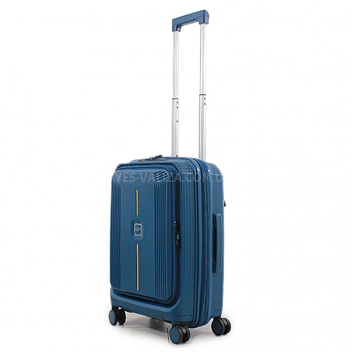 Валіза ручна поклажа S поліпропілен синя 55х38х24+5/50л/3.4кг/Airtex, фото 2