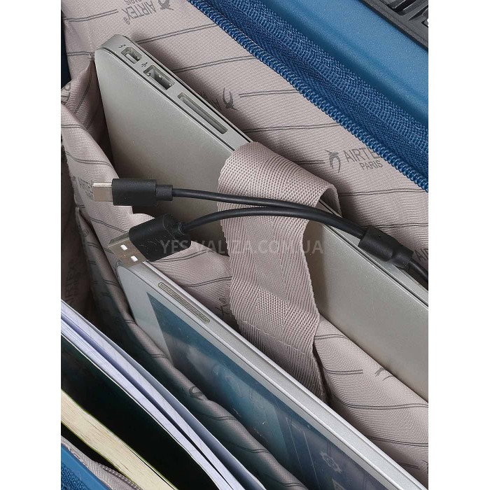 Валіза ручна поклажа S поліпропілен синя 55х38х24+5/50л/3.4кг/Airtex, фото 11