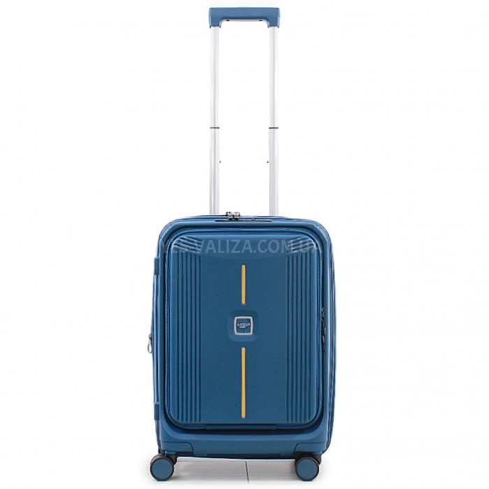 Чемодан ручная кладь S полипропилен синий 55х38х24+5/50л/3.4кг/Airtex, фото 1