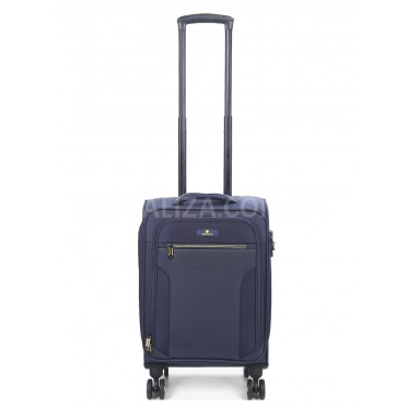 Валіза мала S тканина синя 55х36х20+5/37л/2.8кг/Worldline 616