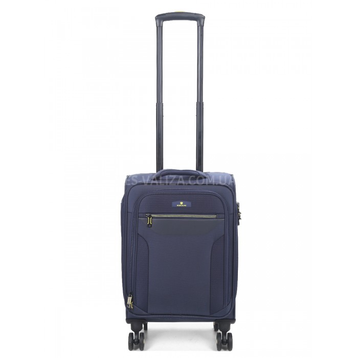 Валіза мала S тканина синя 55х36х20+5/37л/2.8кг/Worldline 616, фото 1