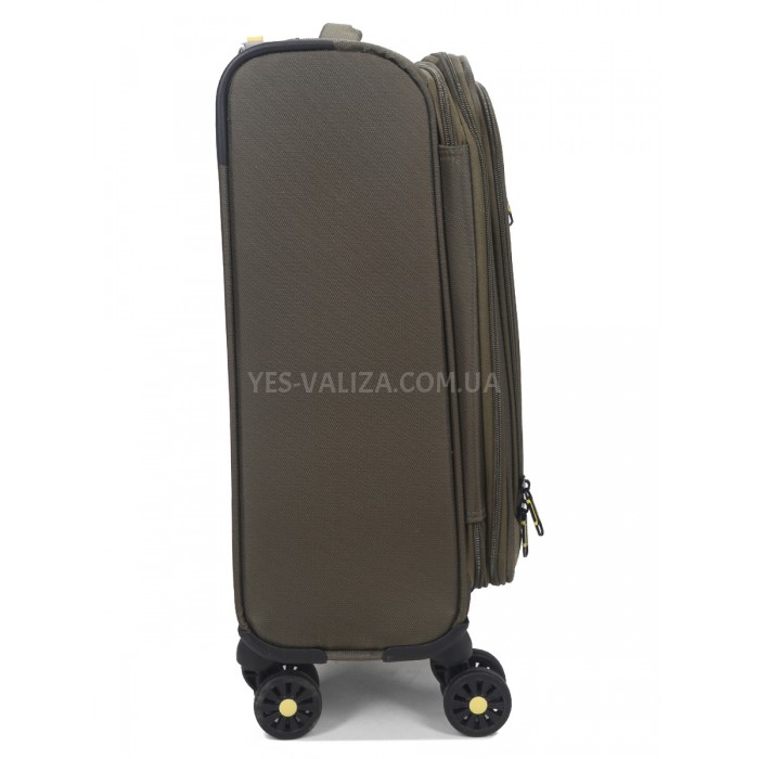 Валіза мала S тканина зелена 55х36х20+5/37л/2.8кг/Worldline 616, фото 7