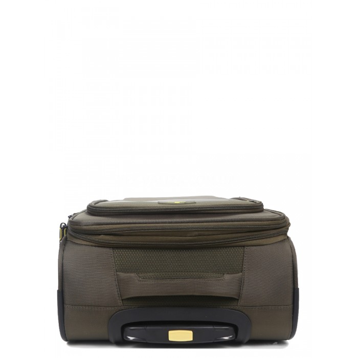 Чемодан малый S ткань зелёный 55х36х20+5/37л/2.8кг/Worldline 616, фото 9