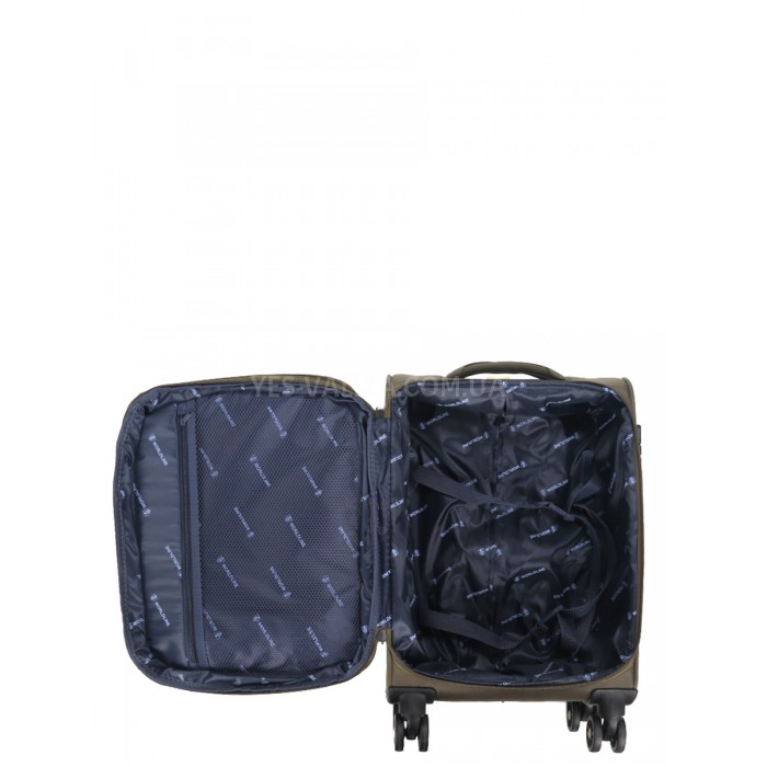 Валіза мала S тканина зелена 55х36х20+5/37л/2.8кг/Worldline 616, фото 16