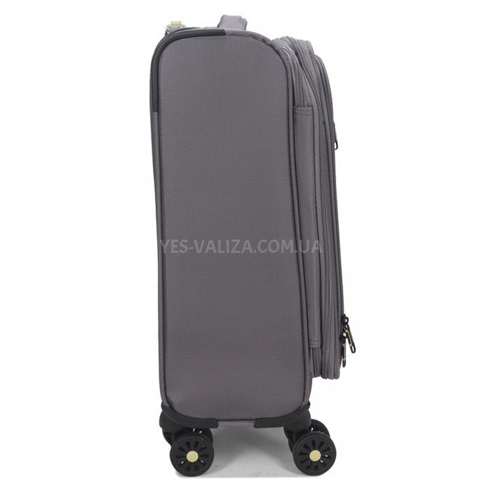 Чемодан малый S ткань серый 55х36х20+5/37л/2.8кг/Worldline 616, фото 7