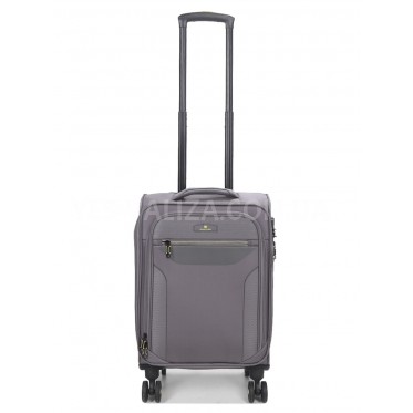 Чемодан малый S ткань серый 55х36х20+5/37л/2.8кг/Worldline 616