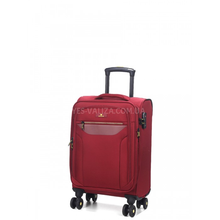 Чемодан малый S ткань красный 55х36х20+5/37л/2.8кг/Worldline 616, фото 2