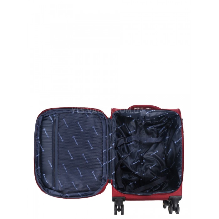 Валіза мала S тканина червона 55х36х20+5/37л/2.8кг/Worldline 616, фото 16