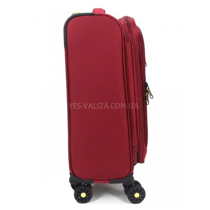 Валіза мала S тканина червона 55х36х20+5/37л/2.8кг/Worldline 616, фото 7