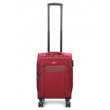 Чемодан малый S ткань красный 55х36х20+5/37л/2.8кг/Worldline 616