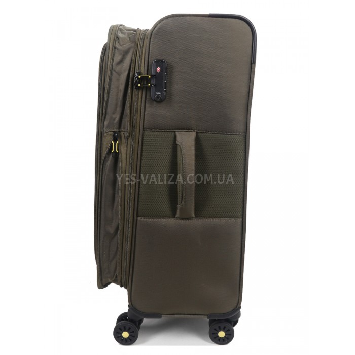 Валіза середня M тканина зелена 69х43х27+5/67л/3.7кг/Worldline 616, фото 8