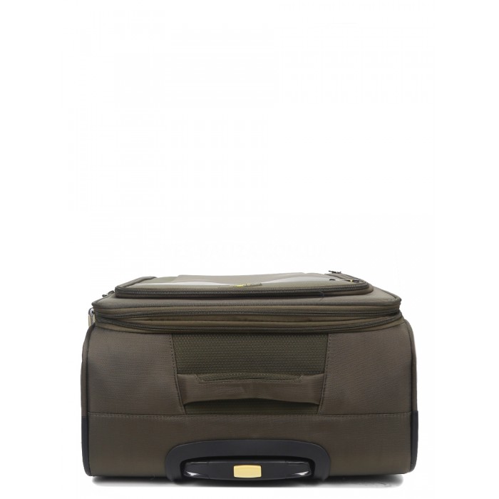 Чемодан средний M ткань зелёный 69х43х27+5/67л/3.7кг/Worldline 616, фото 9