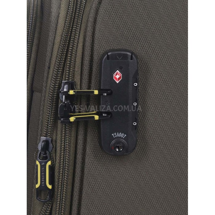 Валіза середня M тканина зелена 69х43х27+5/67л/3.7кг/Worldline 616, фото 11