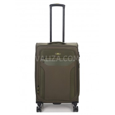 Валіза середня M тканина зелена 69х43х27+5/67л/3.7кг/Worldline 616