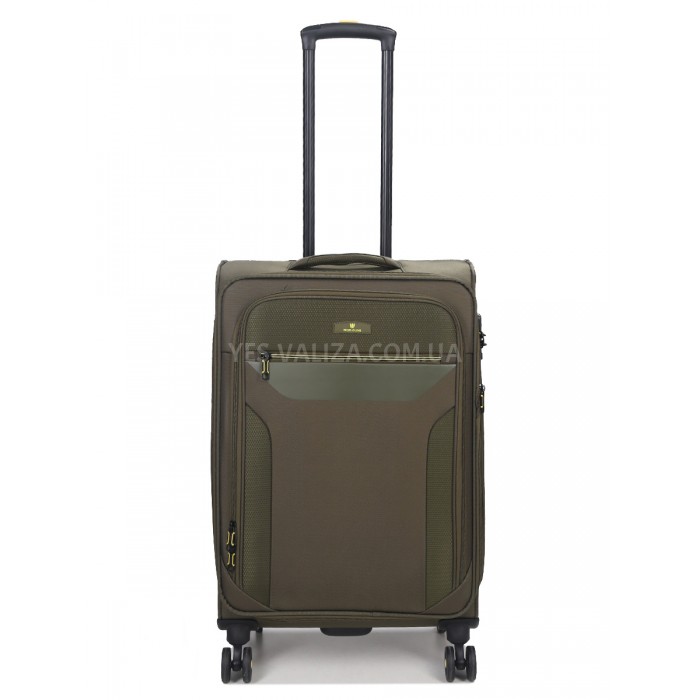 Валіза середня M тканина зелена 69х43х27+5/67л/3.7кг/Worldline 616, фото 1
