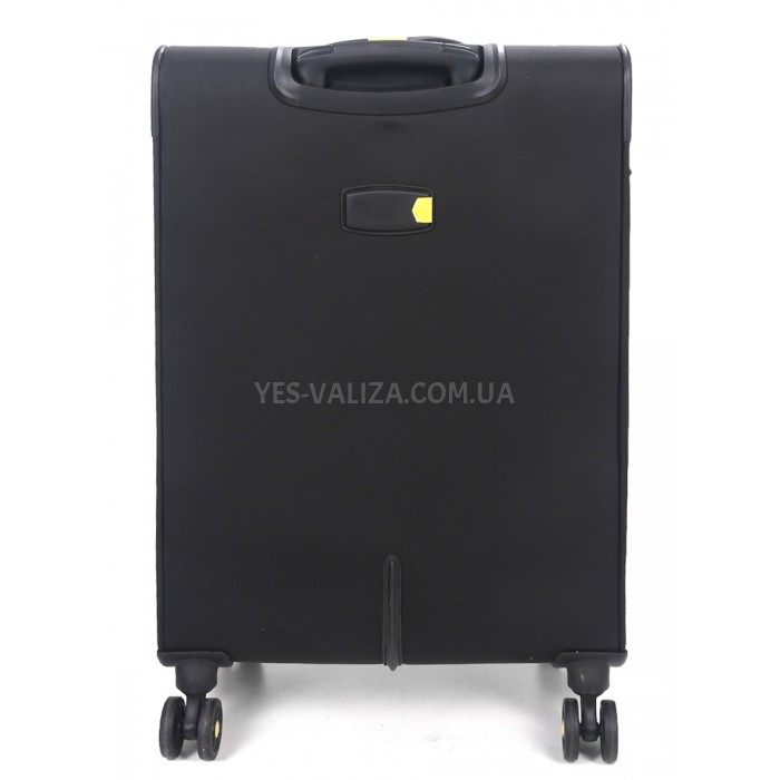 Чемодан средний M ткань чёрный 69х43х27+5/67л/3.7кг/Worldline 616, фото 4