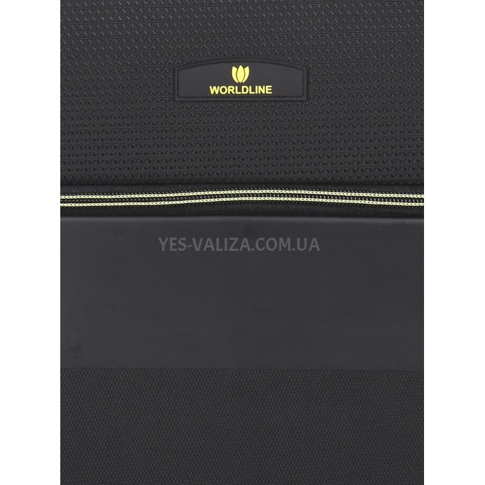 Чемодан средний M ткань чёрный 69х43х27+5/67л/3.7кг/Worldline 616, фото 15