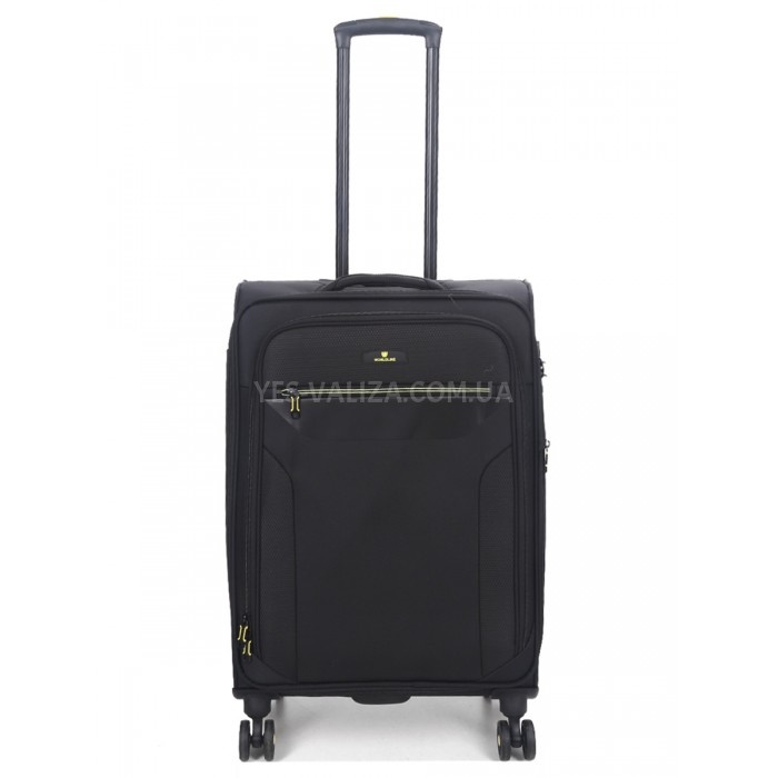 Валіза середня M тканина чорна 69х43х27+5/67л/3.7кг/Worldline 616, фото 1