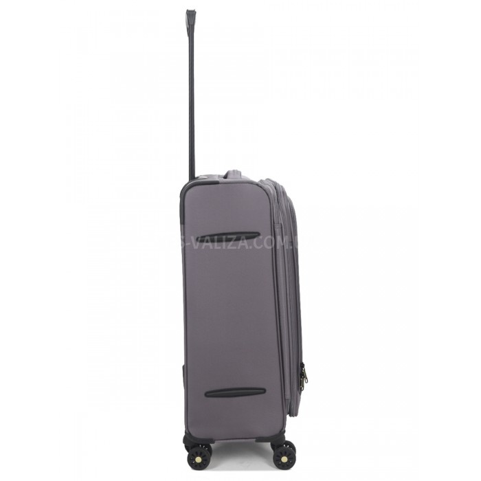 Валіза середня M тканина сіра 69х43х27+5/67л/3.7кг/Worldline 616, фото 5