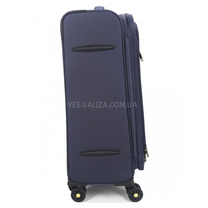 Чемодан средний M ткань синий 69х43х27+5/67л/3.7кг/Worldline 616, фото 7