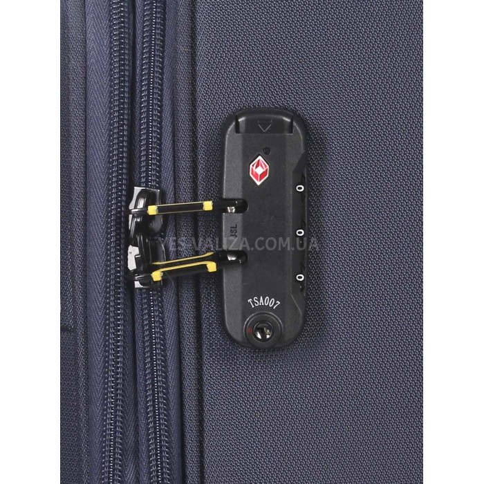 Валіза середня M тканина синя 69х43х27+5/67л/3.7кг/Worldline 616, фото 11