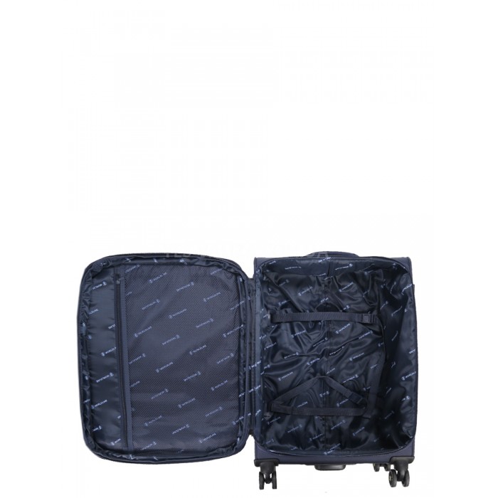 Чемодан средний M ткань синий 69х43х27+5/67л/3.7кг/Worldline 616, фото 16