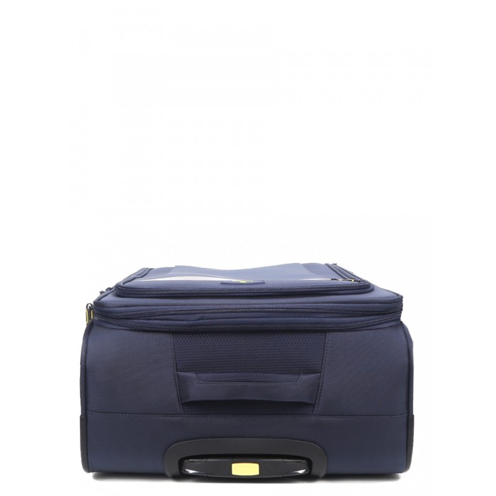 Чемодан средний M ткань синий 69х43х27+5/67л/3.7кг/Worldline 616, фото 9