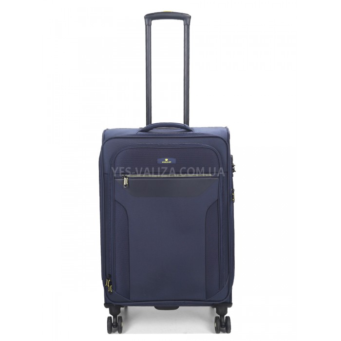Валіза середня M тканина синя 69х43х27+5/67л/3.7кг/Worldline 616, фото 1