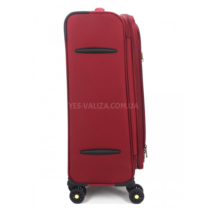 Чемодан средний M ткань красный 69х43х27+5/67л/3.7кг/Worldline 616, фото 7