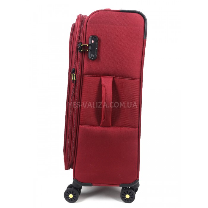 Валіза середня M тканина червона 69х43х27+5/67л/3.7кг/Worldline 616, фото 6