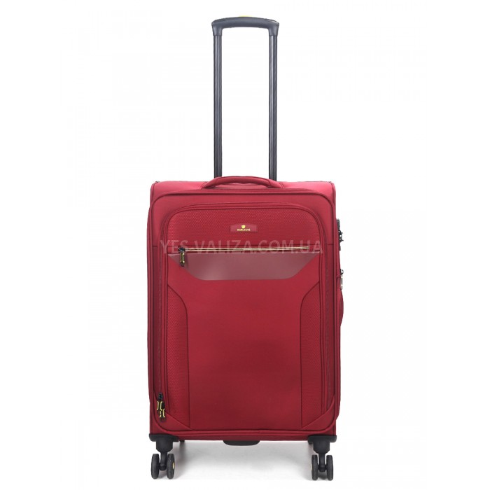 Валіза середня M тканина червона 69х43х27+5/67л/3.7кг/Worldline 616, фото 1