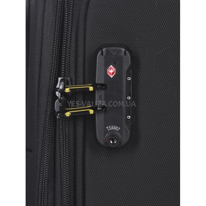 Валіза велика L тканина чорна 79х48х31+5/98л/4.4кг/Worldline 616, фото 11